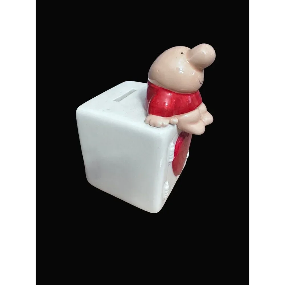 Ziggy Love Talk Ceramic Coin Bank  Heart & Dog‎ By Tom Wilson